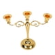 thumbnail image 4 of Candelabro de Metal de 3 brazos, candelabro exquisito Retro de alto brillo para mesas de comedor, decoración de boda, dorado, 4 of 5