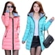 thumbnail image 1 of Chaqueta de algodón de longitud media a larga para mujer, chaqueta de algodón con capucha y corte ajustado para invierno, 1 of 3