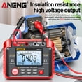 thumbnail image 2 of ANENG ANENG MH13 Digital Insulation Resistance Tester, 250V-2500V Megohmmeter, Auto Range, ABS Material, No Battery Included, 2 of 7