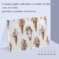 thumbnail image 3 of Yayeee Toggle Light Switch Wall Plate 3-Gang 6.37"x4.48" Decorative Outlet Cover, Brown Ice Cream Pattern, 3 of 7