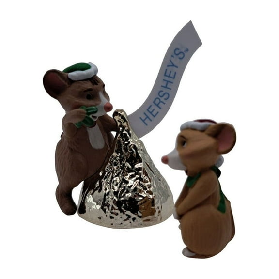 1998 Hershey's 2-Piece Set Hallmark Keepsake Christmas Tree Ornament - QFM8493