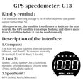 thumbnail image 2 of Big Font Head Up Display Velocímetro digital GPS Speedo Coche HUD Piezas de automóviles, 2 of 8