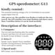 thumbnail image 2 of Big Font Head Up Display Velocímetro digital GPS Speedo Coche HUD Piezas de automóviles, 2 of 8