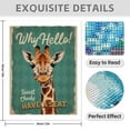 thumbnail image 3 of Diamond Art Kit for Adults, Giraffe Greeting Sweet Cheeks Poster Diamond Painting for Adults Beginners, 5D DIY Diamond Art Painting Kits, Colorful Diamond Painting Craft for Home Decor 12x16, 3 of 7