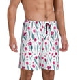 thumbnail image 2 of Sikiie Tulips Flowers Mens Pajama Shorts, Lightweight Lounge Pant with Pockets Soft Sleep Pj Shorts for MenLarge, 2 of 6