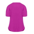 thumbnail image 6 of Women's Criss Cross V Neck Short Sleeve Tunic Summer T Shirts Tops Fashion Casual Loose Fit Tunic Tee Sexy Blouses, 6 of 7