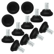 Unique Bargains 12pcs M10 x 15 x 30mm Feet Adjustable Leveler Floor Protector Pad House Furniture Desk Table Chair Leg