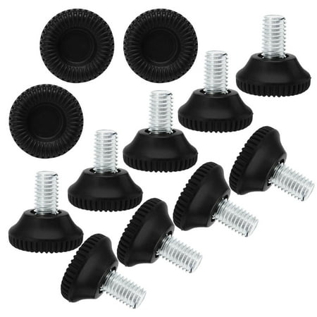 Unique Bargains 12pcs M10 x 15 x 30mm Feet Adjustable Leveler Floor Protector Pad House Furniture Desk Table Chair Leg