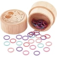 thumbnail image 1 of 60 marcadores de punto redondos de aleación para tejer (12,5 mm) con caja de madera. Kit de manualidades para coser y tejer., 1 of 6