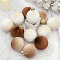 thumbnail image 5 of Loyerfyivos 12Pcs Velvet Christmas Hanging Balls Sets 3.14in Shatterproof Christmas Tree Ornaments Xmas Flocked Balls Bulbs for Holiday Wedding Party Christmas Tree Decoration, 5 of 5