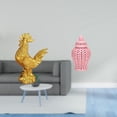 thumbnail image 2 of Escultura de pollo de cerámica, tarro de jengibre, jarrón decorativo, tarro de almacenamiento de con tapa, resina coleccionable, exhibición, 2 of 8