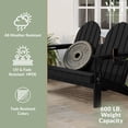 thumbnail image 4 of WestinTrends St. Augustine Outdoor Patio 49" HDPE Folding Adirondack Garden Bench, Black, 4 of 16