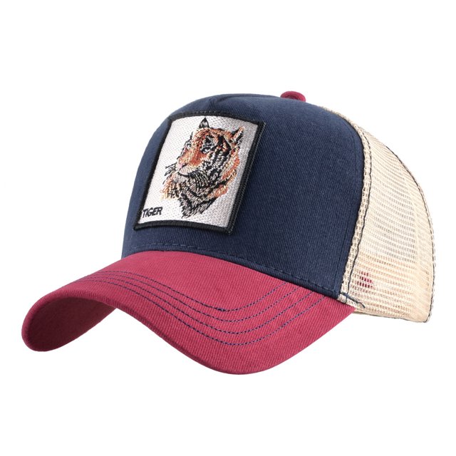 Animal bird mesh trucker hat snapback square patch unisex baseball caps