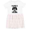 thumbnail image 3 of Inktastic Player 3 Has Joined the Game Girls Toddler Dress, 3 of 5