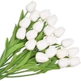 thumbnail image 4 of Yirtree 5PCS Artificial Tulips Flowers Real Touch Tulips Fake Holland PU Tulip Bouquet Latex Flowers for Wedding Party Office Home Kitchen Decoration, 4 of 8