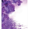 thumbnail image 3 of Flower Duvet Cover Set, Iris Flowers Petals Against the Water River Nature Image, Decorative 2 Piece Bedding Set with 1 Pillow Shams, Twin Size, Violet White, by Ambesonne, 3 of 3