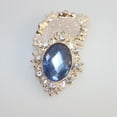 thumbnail image 4 of Rongfmy 10x Flat Back Crystal Rhinestones Button Embellishment Cabochon Bead Light Blue 30x25mm, 4 of 9