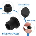 thumbnail image 3 of 10 PCS Silicone Stopper Replacement Plug, 2/5 in Reusable Salt Shakers Hollow Stopper for Flower Pot Pipe Bottle, Black, 3 of 5