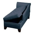 thumbnail image 1 of Poundex Chaise Longue en Tissu pour Meubles avec Rangement en Bleu Foncé, 1 of 1