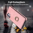 thumbnail image 2 of Allytech for Samsung Galaxy A32 5G Case with Card Holder and Ring Holder, Minimalist Wallet Case with Card Slots and Kickstand PU Leather Anti-Scratch Case for Galaxy A32 5G 6.5" 2021, Pink, 2 of 8