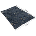 thumbnail image 4 of Dark Blue Sun Moon Cloud Star Pattern Blanket,Comfortable Soft Lamb Wool Throw Blanket,All Season,Warm Lightweight Blankets for Sofa Bed Couch Living Room Chair,40"x50", 4 of 4