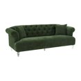 thumbnail image 2 of Elegance Contemporary Sofa in Green Velvet with Acrylic Legs, 2 of 5