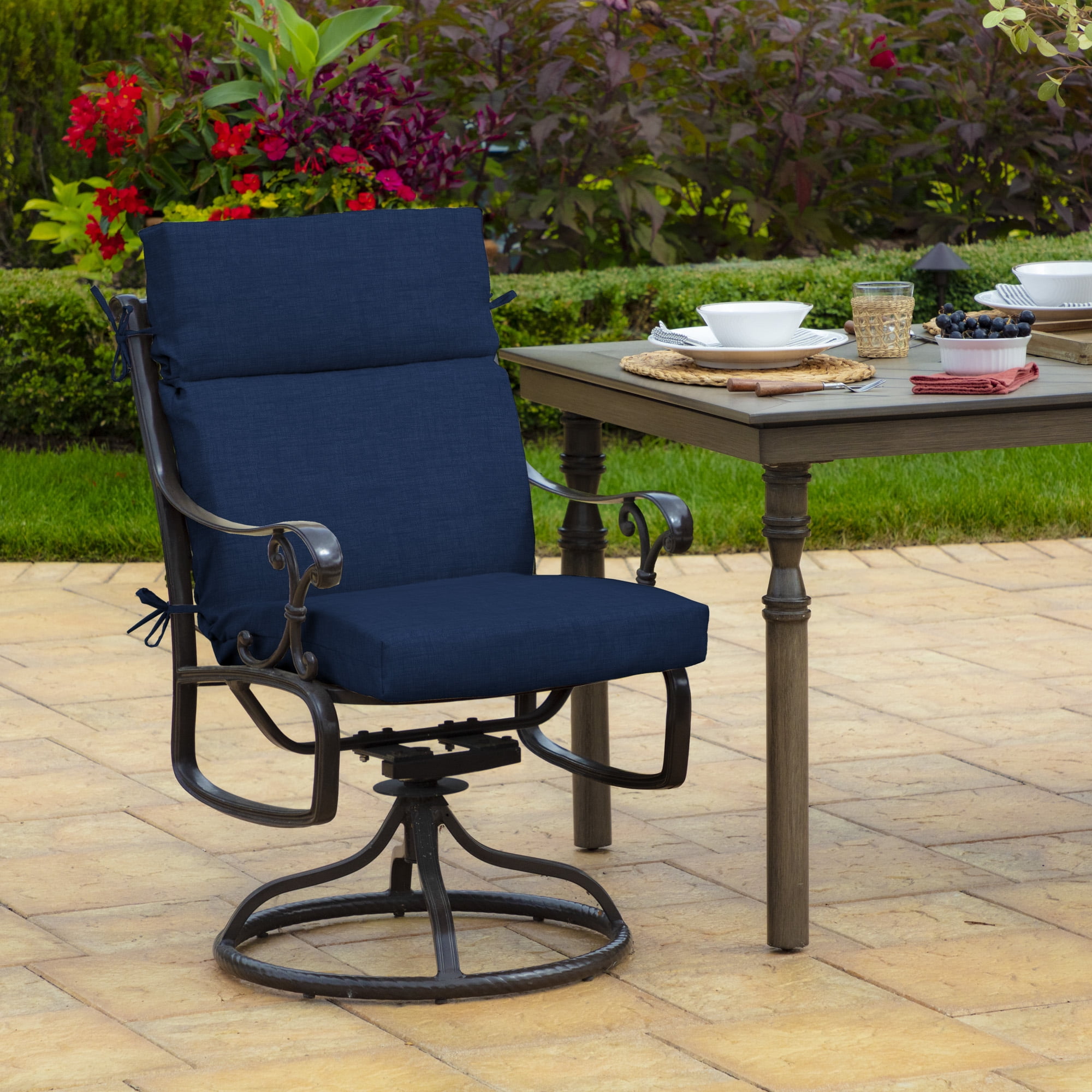 ARDEN Outdoor Chair Cushion 20 x 21, Sapphire Blue Leala