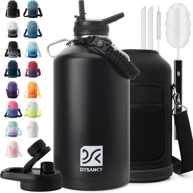 Botella de agua DYSANKY con aislamiento de acero inoxidable de 3,8 L, sin BPA