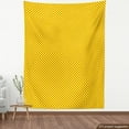 thumbnail image 3 of Pink Polka Dots Fabric by the Yard, Spots Repeating Pattern and Plain Background Concept Pattern, Decorative Upholstery Fabric for Chairs & Home Accents, 3 Yards, Magenta and Yellow by Ambesonne, 3 of 4