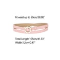 thumbnail image 3 of INSPIRE CHIC Womens Plus Size Waist Belts Pearl Narrow Leather Adjustable Belt for Jeans Dresses Pants 105cm/41.33" Light Pink, 3 of 4