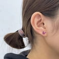 thumbnail image 4 of 3 piezas de pendientes de acero inoxidable con forma de mariposa delicada para cartílago, esmaltados de colores, con cierre de rosca, anillos para cejas con pavé de circonita cúbica, barras, 4 of 5