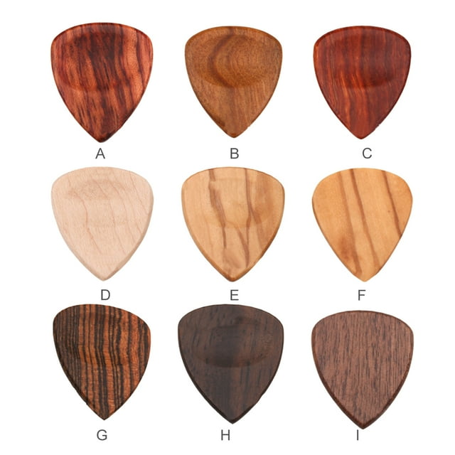 Guitar Picks Delicate String Instrument Tool Fitting Comfortale Study Wooden Bass Attachment Playing Tools Wood Pick for Guitars Type 6