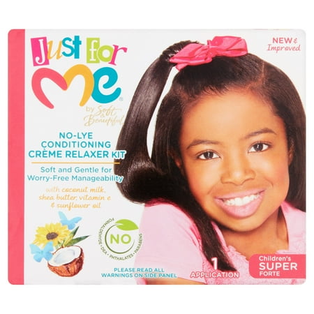 Just For Me par Soft &amp; super belles No-Lye pour enfants Conditioning Creme Relaxer Kit