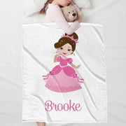 Princess Blanket Personalized w/ Name | Custom Blanket for Baby and Kids