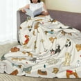 thumbnail image 6 of Pofeuu Dogs Funny Pets Print Ultra-Soft Micro Fleece Blanket,for Bed Or Sofa,All Season Throw Blankets Flannel Blanket-40"x30", 6 of 7
