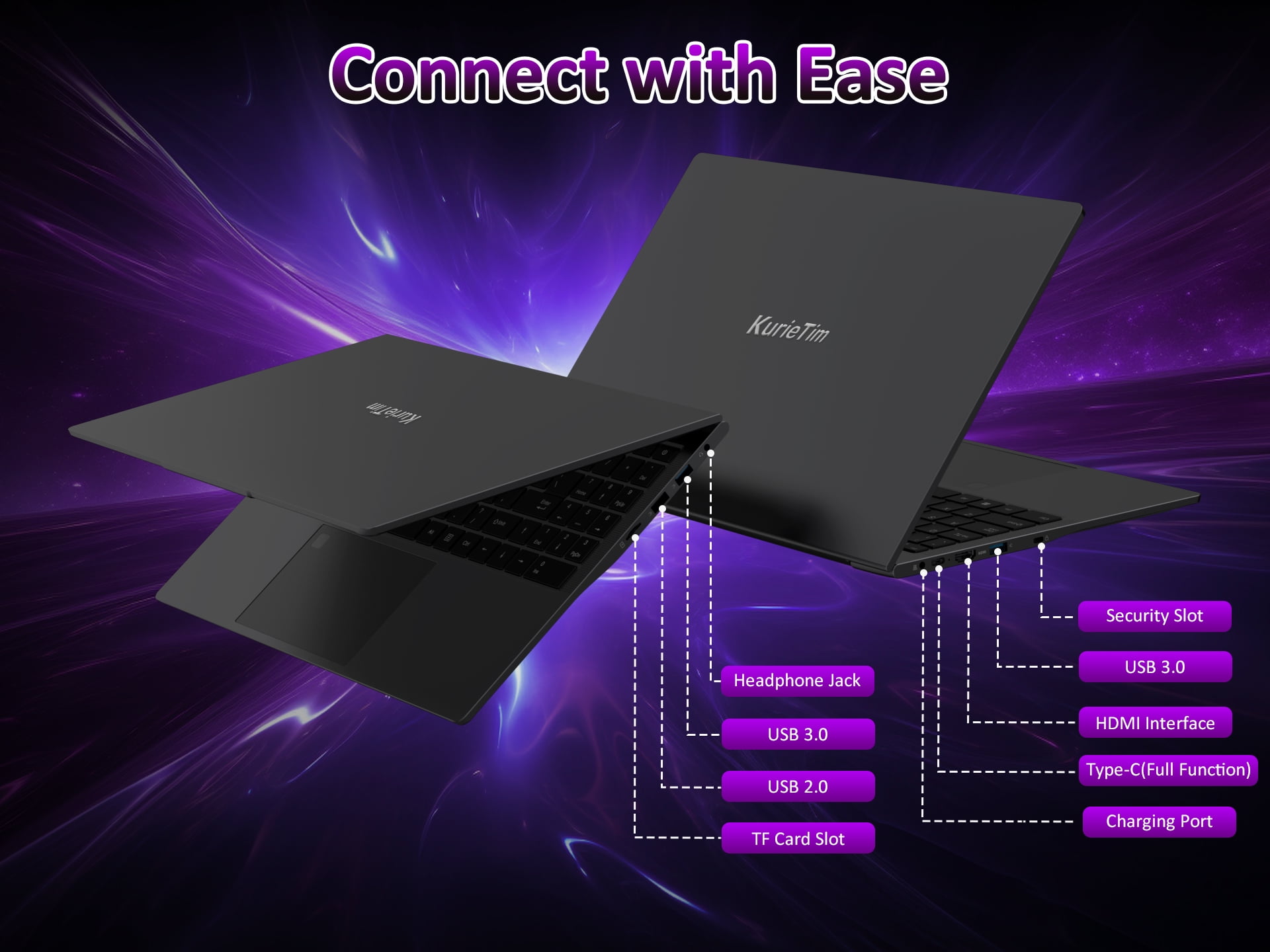 Laptop Computer, Intel N150 Quad-Core Processor,32GB RAM 1TB SSD, 15.6" FHD IPS Display, Backlit Keyboard,Win11 Pro