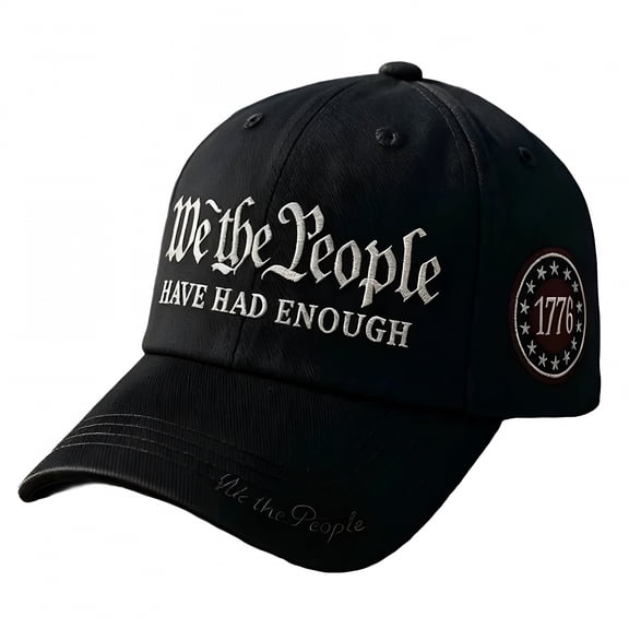 TELOLY 2026 New 250Th Anniversary Usa Hat We the People Hat Have Had Enough Baseball Cap Declaration of Independence Gift (Black)