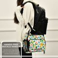 thumbnail image 6 of FORMRS Student Lunch Bag Insulated Reusable Cooler Box with Zipper Pockets, Retro Blue Floral, 6 of 9