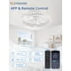 thumbnail image 5 of Ventilador de Techo ZMISHIBO 46 cm con Luz Regulable de 6 Velocidades - Blanco, 5 of 7