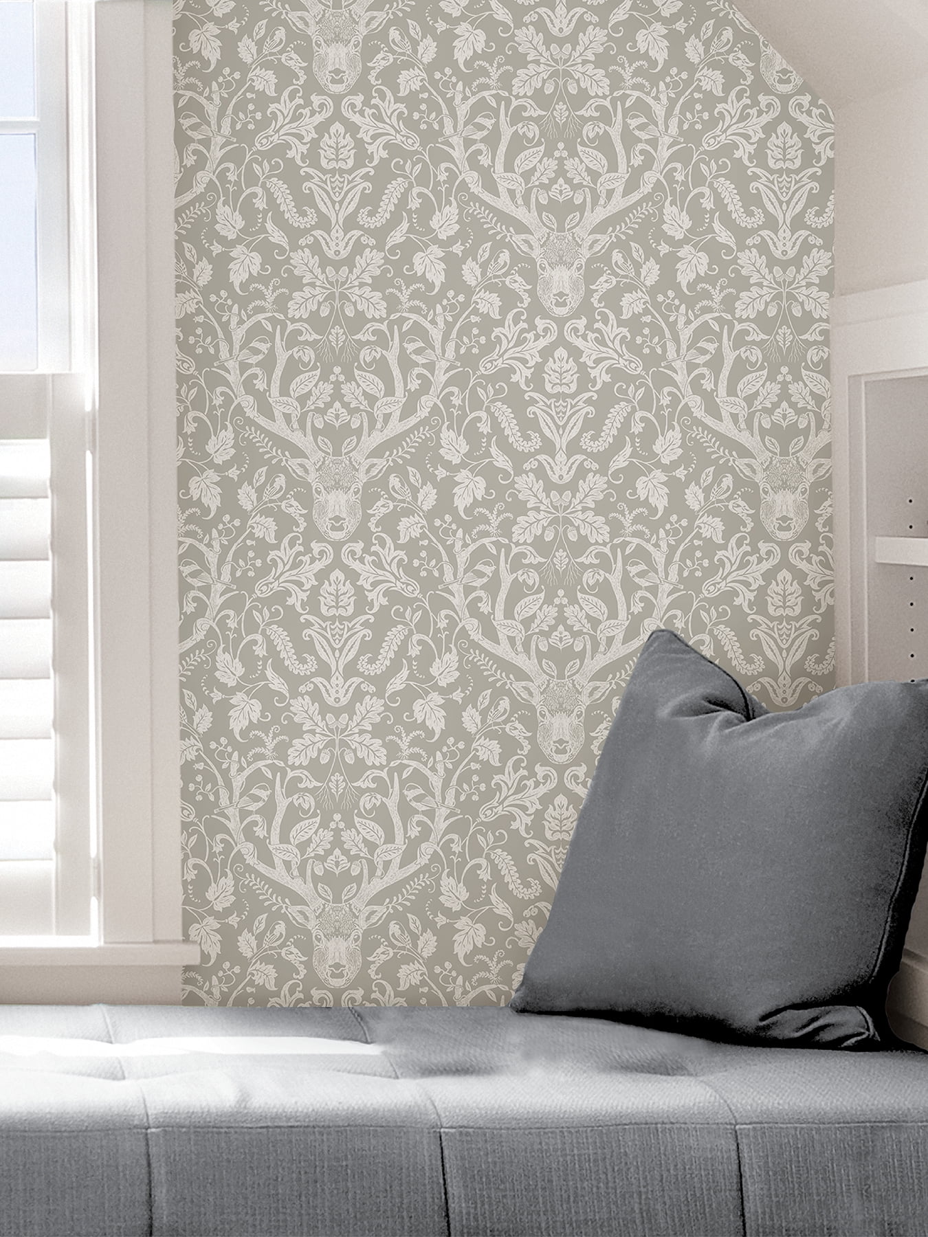 Nuwallpaper Taupe Escape To The forest Peel & Stick Wallpaper