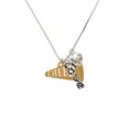 thumbnail image 2 of Delight Jewelry Acrylic 1.25" Goldtone Cheer Megaphone - Love and Lock Charm Necklace, 18"+1", 2 of 4