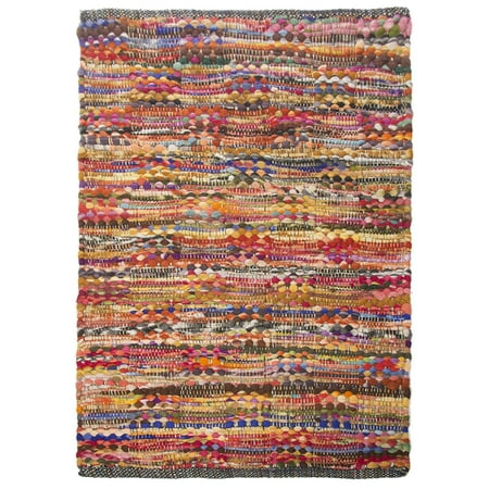 Small Rag Rugs 2x3’ Cotton Rag Rug Multi Chindi Distressed Woven Small Area Rug Living Room & Home Décor ()