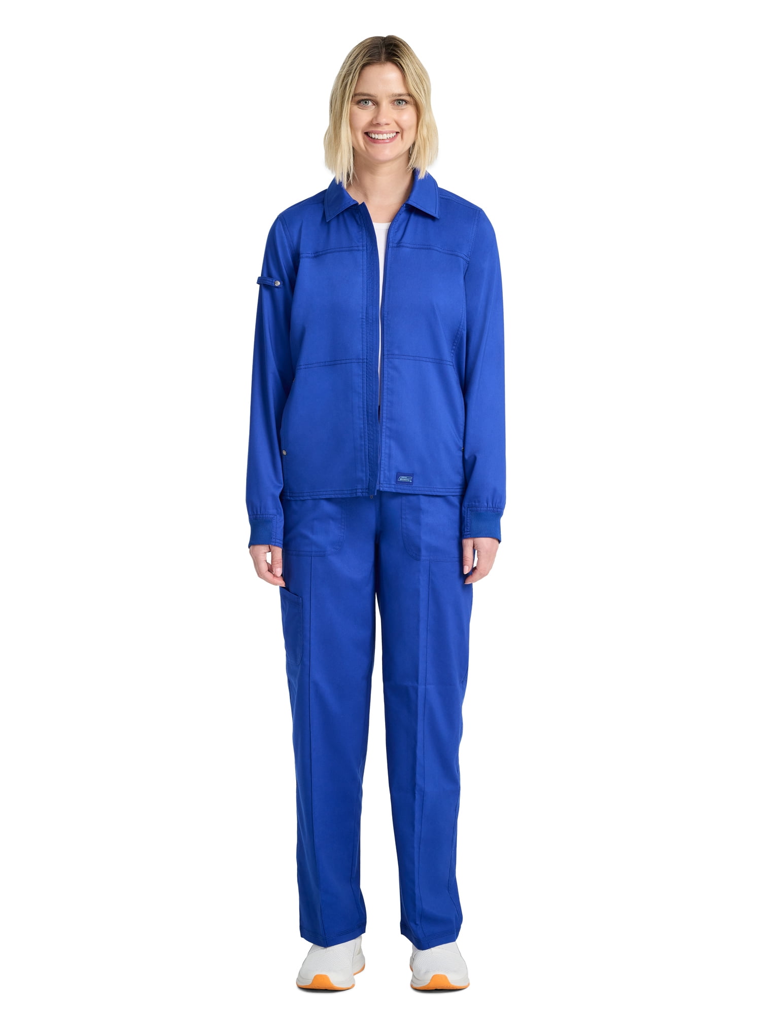 Genuine Dickies Women's Collared Zip Scrub Jacket