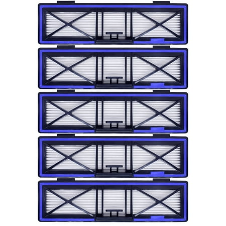 Neutop Blue Replacement H12 HEPA Filters Compatible with Neato D10, D9, D8, D7, D6, D5, D4, D3, Robotic Vacuum Cleaners, 5-Pack.