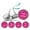 Fuchsia Pink, variant on Darling Souvenir Candy Leaf Wreath Wedding Stickers Chocolate Labels DIY 190 Pcs-White
