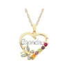Keepsake Personalized Family Jewelry Mother's Blessing Pendant, 18 available in Sterling Silver, Gold over Silver, 10kt Yellow and White Gold
