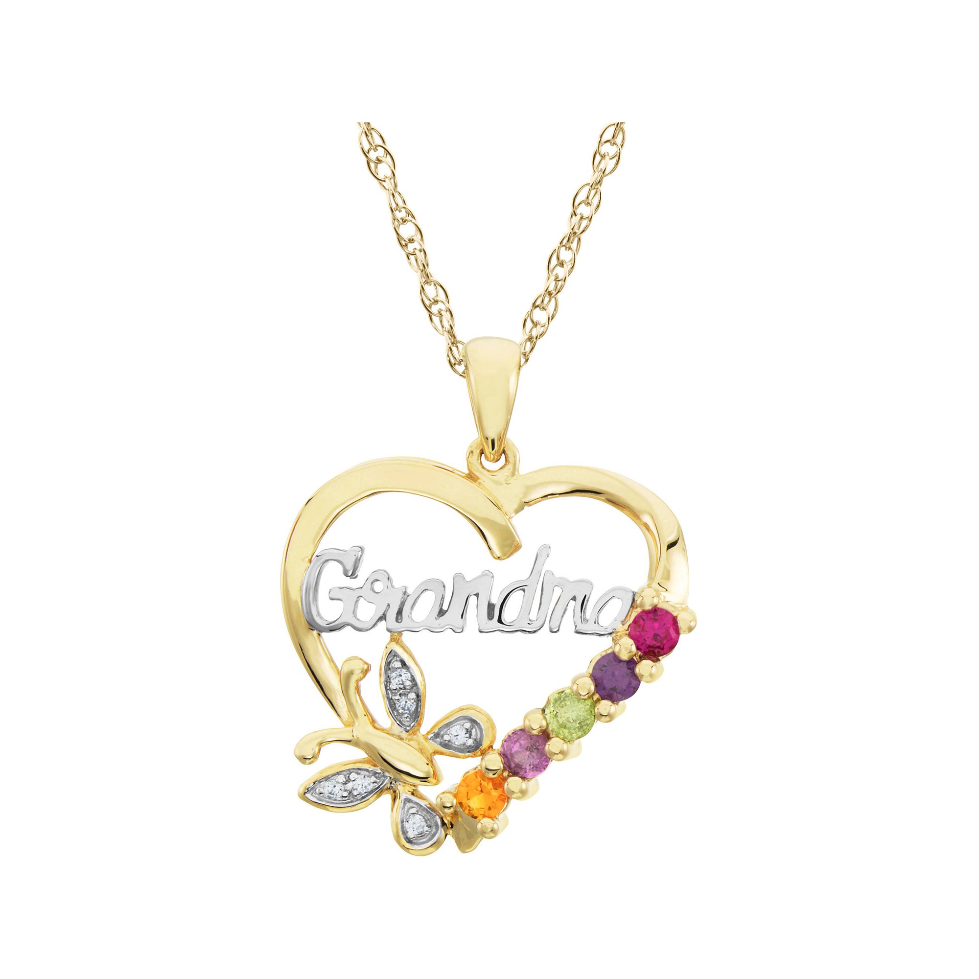 Keepsake Personalized Family Jewelry Mother's Blessing Pendant, 18 available in Sterling Silver, Gold over Silver, 10kt Yellow and White Gold