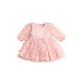 thumbnail image 1 of xiaxaixu Robe Princesse pour Bébé Fille Automne Élégante Papillon Manches Longues Robe pour Tout-Petit Vêtements de Printemps, 1 of 9