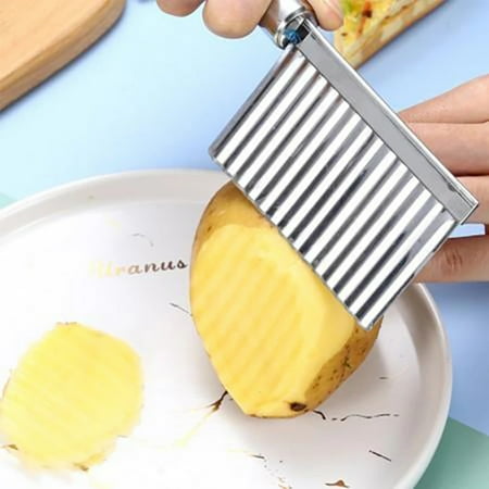 

Potato Wavy Edged Tool Stainless Steel Kitchen Gadget Vegetable Fruit Cutting Hot Sale Clearance