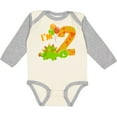 thumbnail image 3 of Inktastic Happy Dinosaur Second Birthday-green Boys or Girls Long Sleeve Baby Bodysuit, 3 of 5